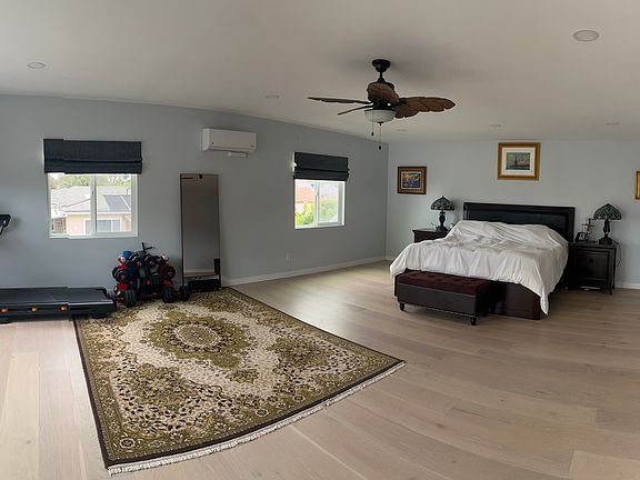 Master bedroom with mini split.