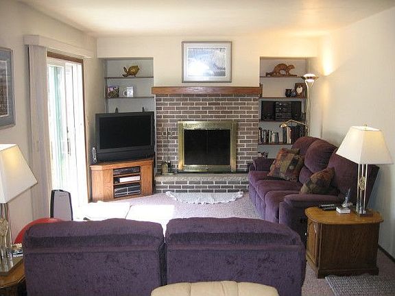 family room with fireplace