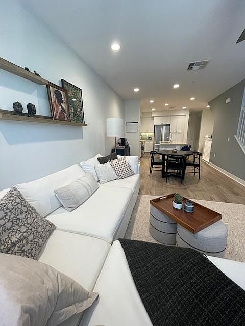 Sink into the oversized couch with chaise lounge.