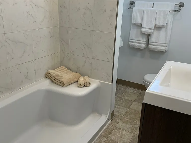 Walk-In Tiled Shower with Seat