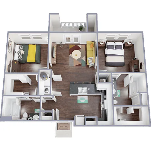 Floor plan Two Bedroom