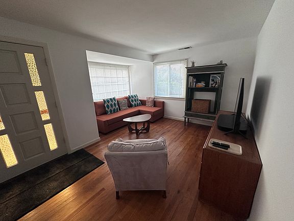 living room and front door
