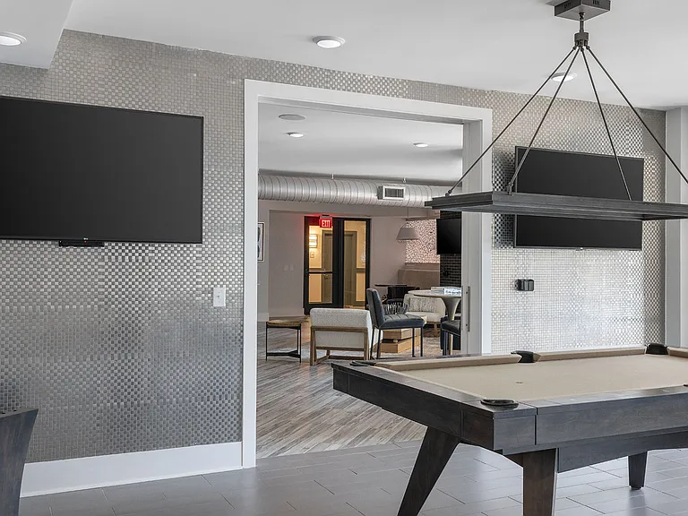 Community clubhouse features billiards