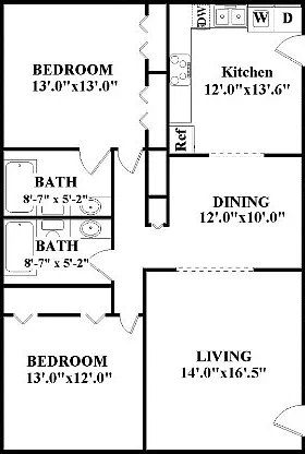 TWO BEDROOM TWO BEDROOM