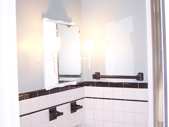 cool retro bathroom and kitchen