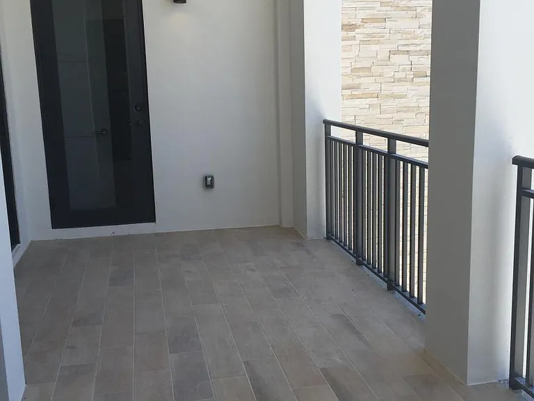 20 foot Balcony facing fire pit in courtyard