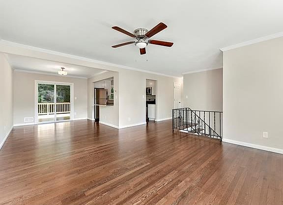 Fabulous open floor plan - view from living room to dining room.