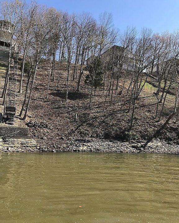 View of lot by water.