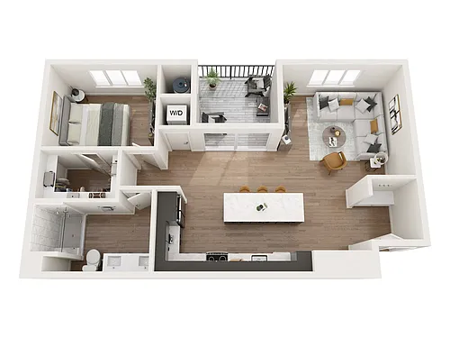 Floor plan 1K