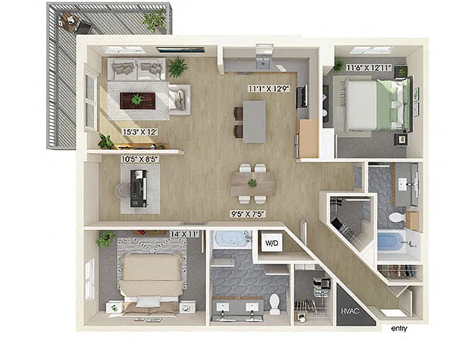 Floor plan B9 Den