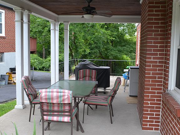 Side Porch with new fan