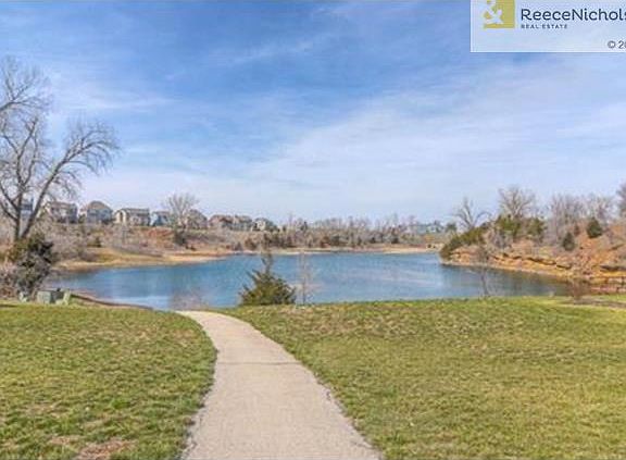 Community fishing lake across the street