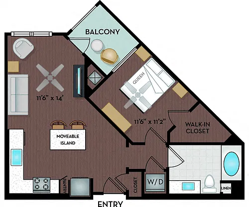 Floor plan 11F1A & 11F1B