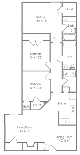 Floor plan Waterside-Renovated