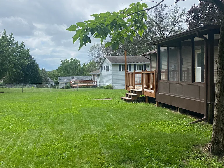 large fenced back yard