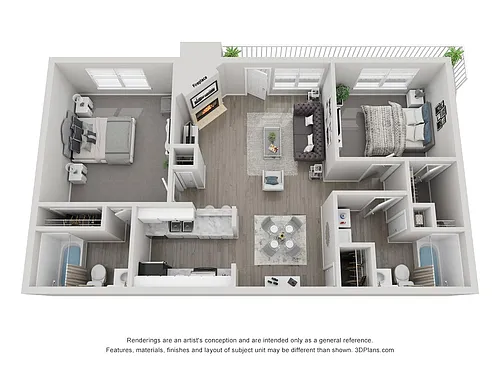 Floor plan Two Bedroom