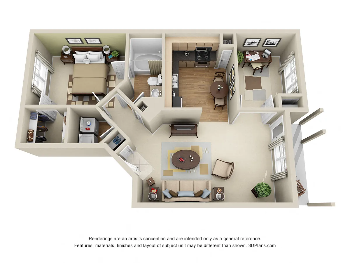 Floor plan Grayson with Den