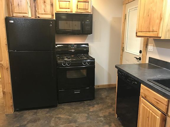 Range, microwave, refrigerator and dishwasher