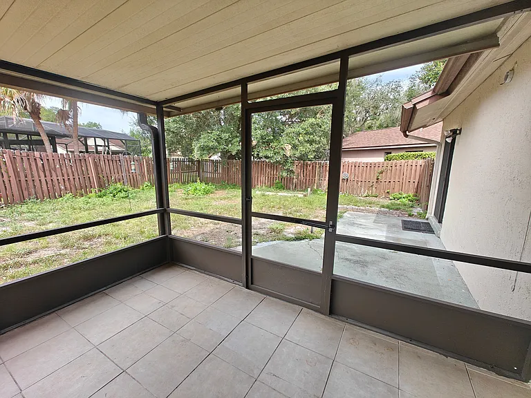 Screened in back porch
