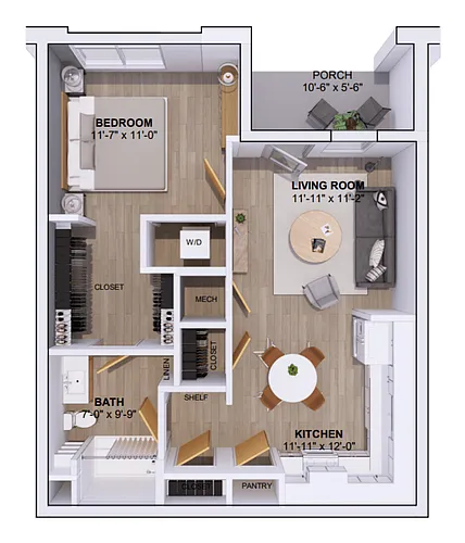 Floor plan 6A-1C