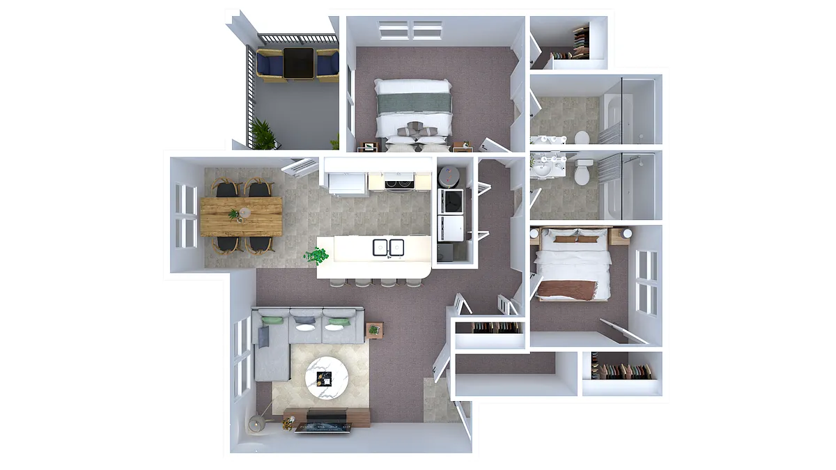 Floor plan 2x2B