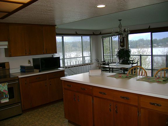 Kitchen and family room