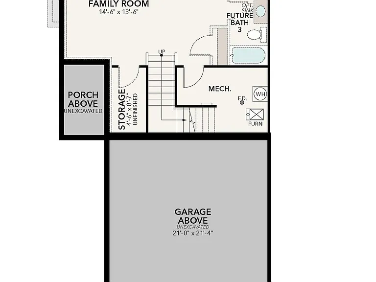 Ohana Homes JR02 - Floor Plan Basement