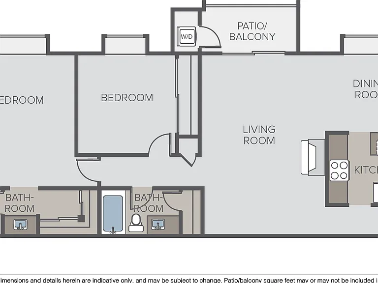 2 Bed 2 Bath (G)
