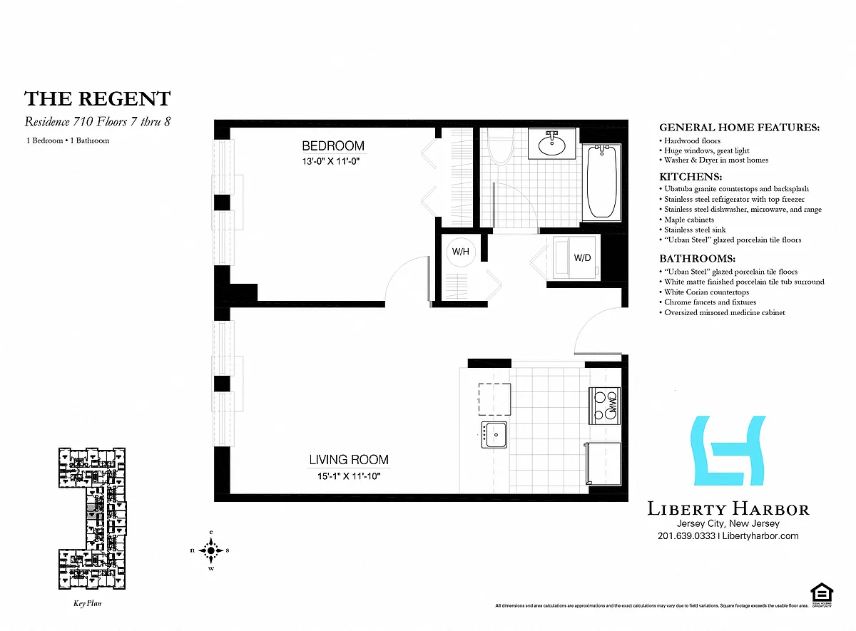 Floor plan 30 REGENT-1 BEDROOM PLAN P