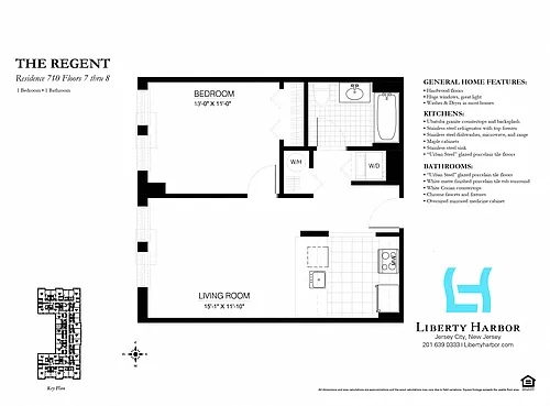 Floor plan 30 REGENT-1 BEDROOM PLAN P