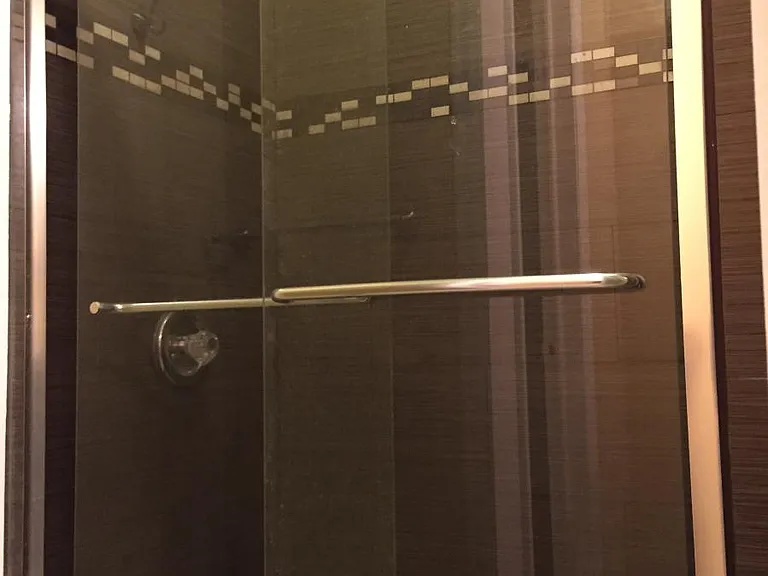 Glass slide shower door
