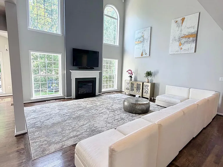 20ft ceilings living room