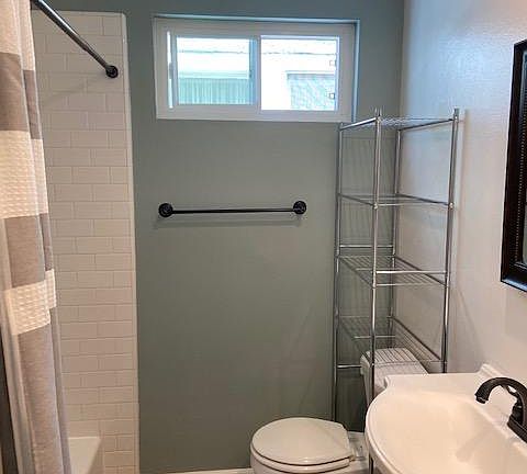 updated bathroom - 2 sinks - tile floor