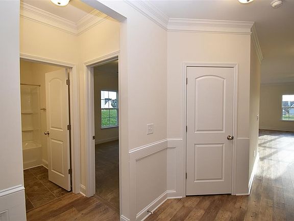 Foyer with wainscoting