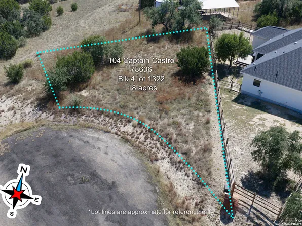 104 Captain Castro LOT 1322, Blanco, TX 78606