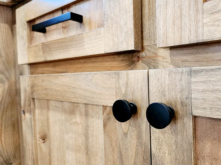 Custom Cabinetry/shaker doors with black hardware