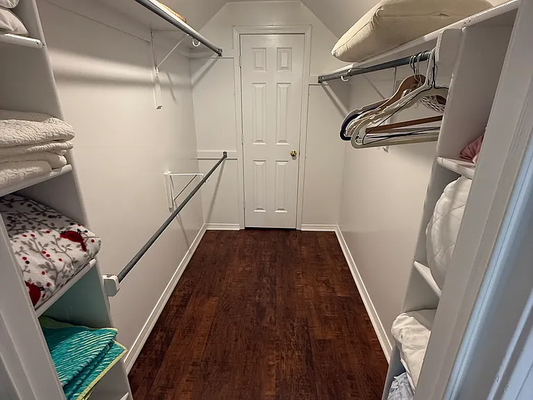 Upstairs closet.