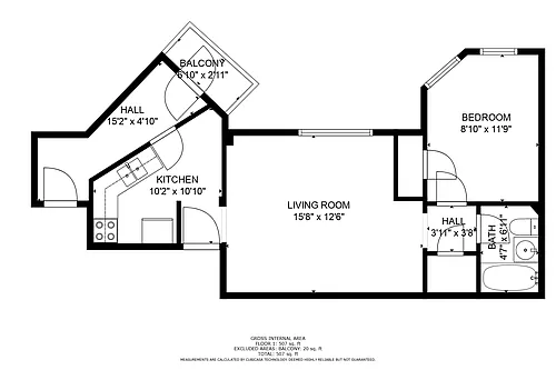 Floor plan 1 Bedroom