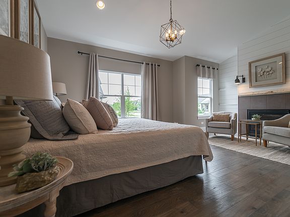 Master Suite with Fireplace model home