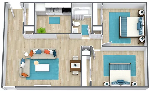 Floor plan Two Bedroom