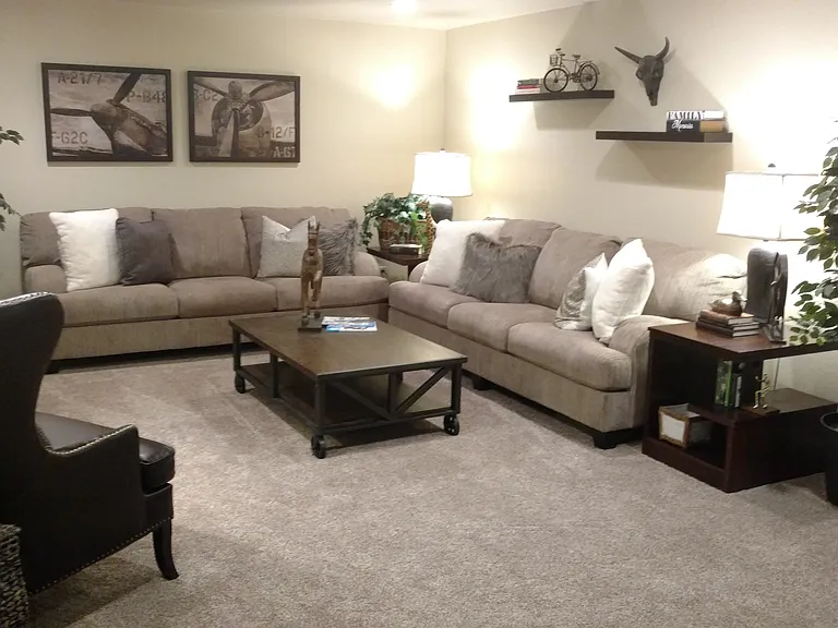 Finished Basement includes: 2 bedrooms, 1 full bath, large family room, storage room