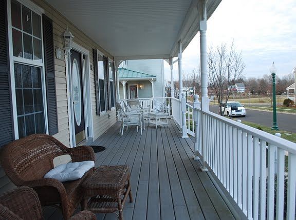 Looking across the front deck