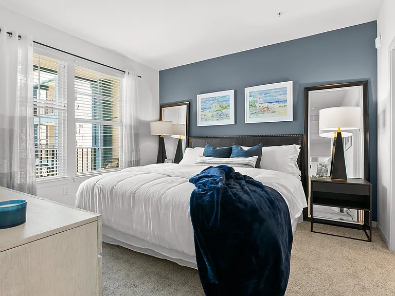 Bedroom with Large Window