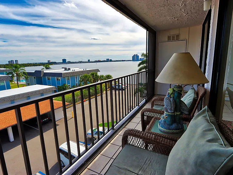 Balcony with river view
