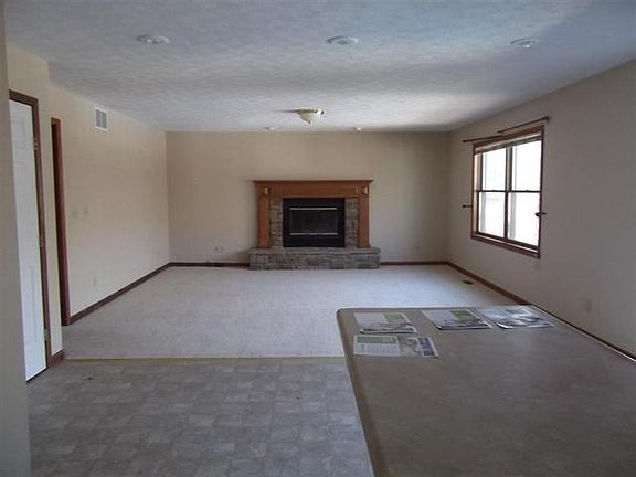 Wood burning fireplace