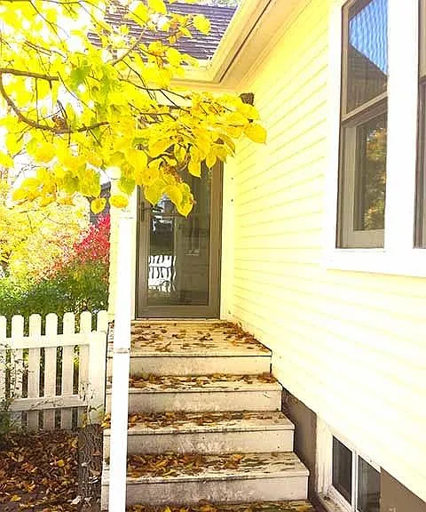 Porch to the outdoor patio area