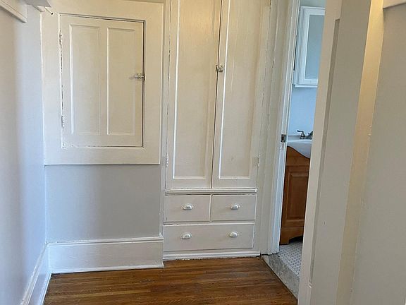 The "nook" with built in closet and drawers