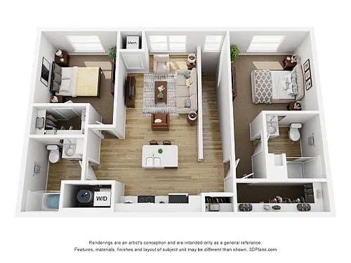 Floor plan 2 Bedroom F