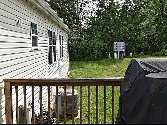 Side view of yard area