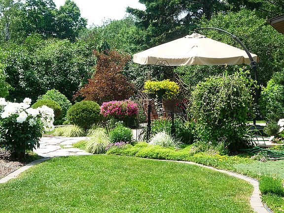 Side view of front patio